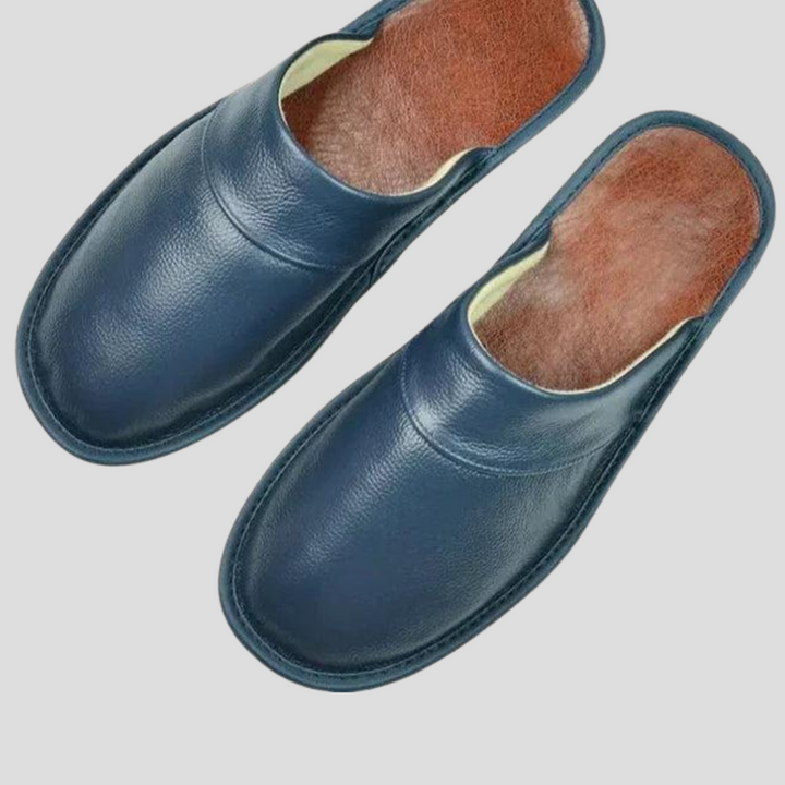 Herre læder hjemmesko