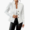 Kvinders Blazer med Slå-krave og Knaplukning