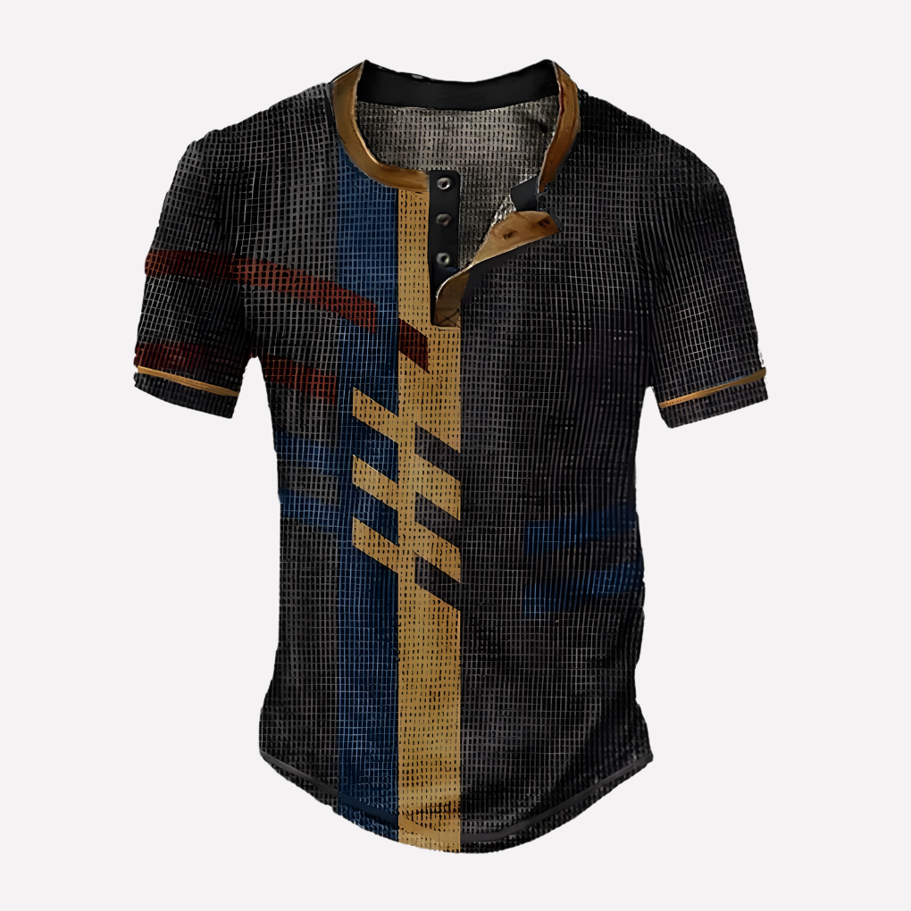 Mænds Waffle Strik Casual T-shirt