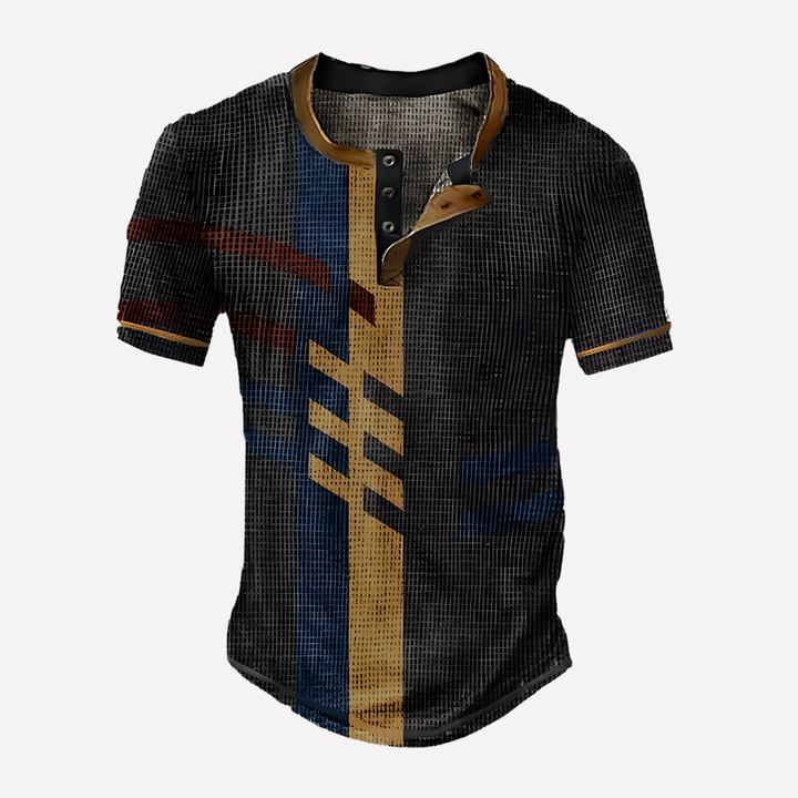 Mænds Waffle Strik Casual T-shirt