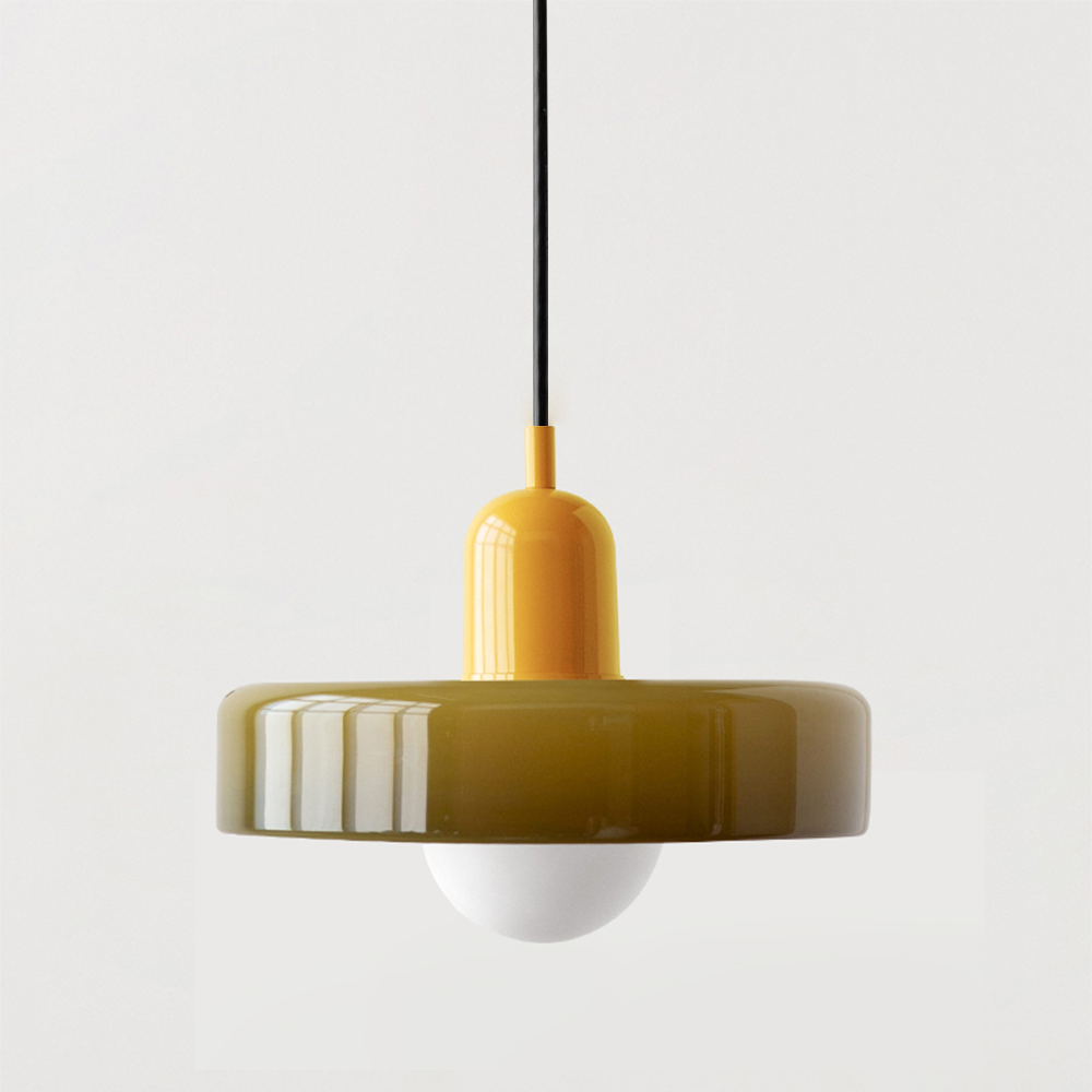 Farverig pendellampe i Bauhaus-stil - StiloGlas