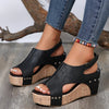 Tied Wedge Sandals med Klipning Forhøjet Elegance og Komfort i Hverdagen