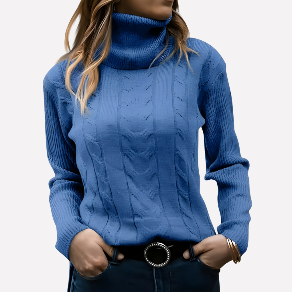 Kvinders Turtleneck Pullover – Afslappet Hverdag Stil