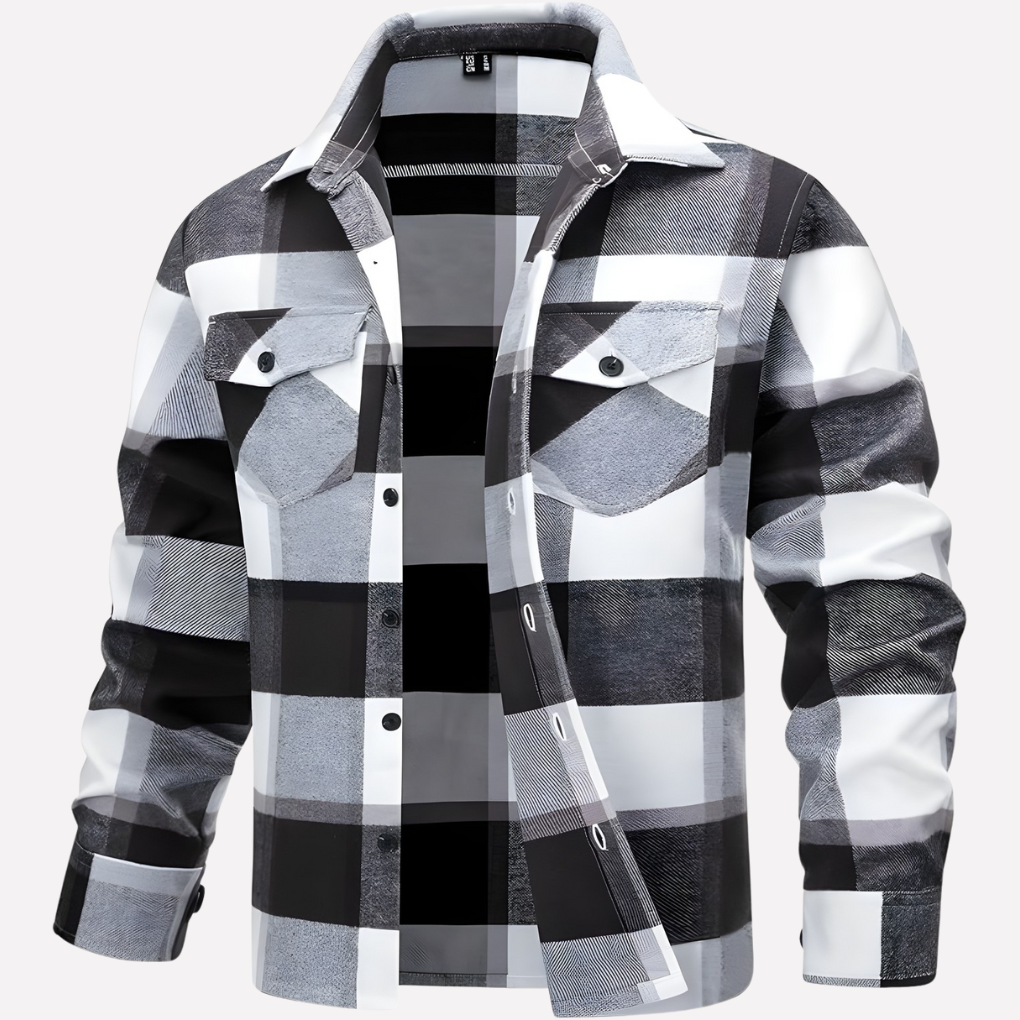 Mænds Plaid Flannel Skjorte