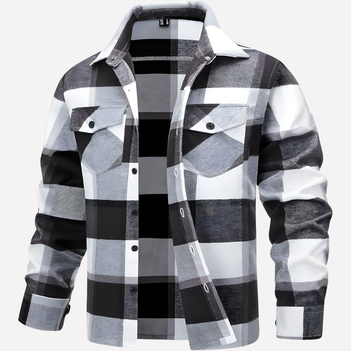Mænds Plaid Flannel Skjorte
