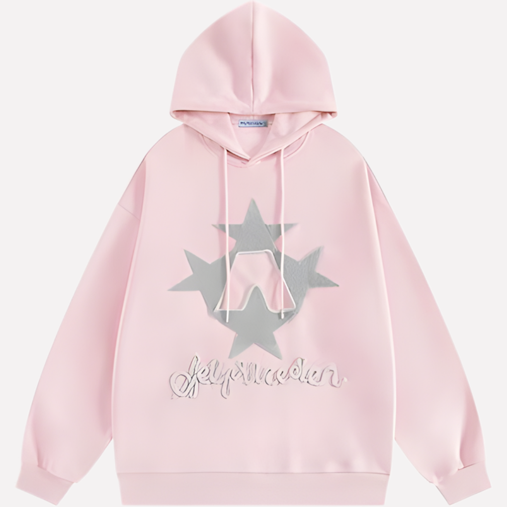Kvinders Oversized Grafisk Hoodie