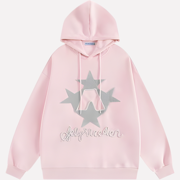 Kvinders Oversized Grafisk Hoodie