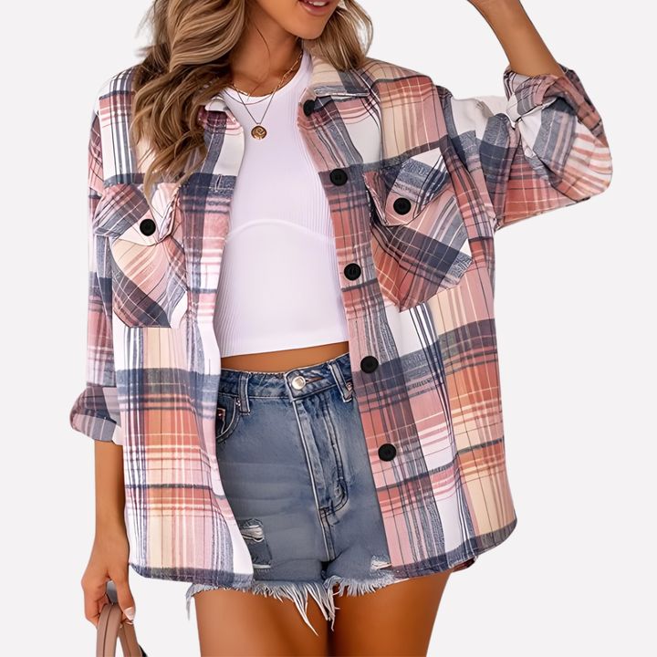 Kvinders Plaid Shacket