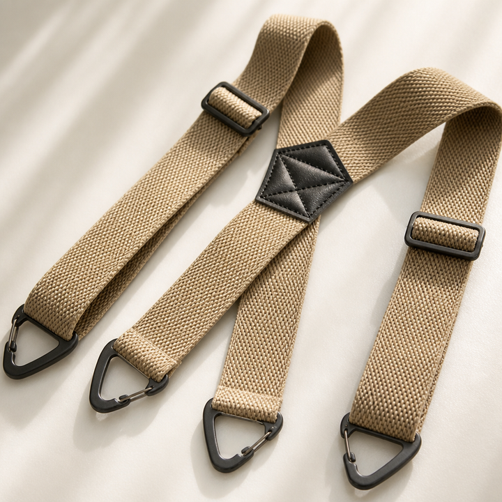 Elastiske seler til herrer, 3,8 cm brede med metalclips, X- eller Y-ryg