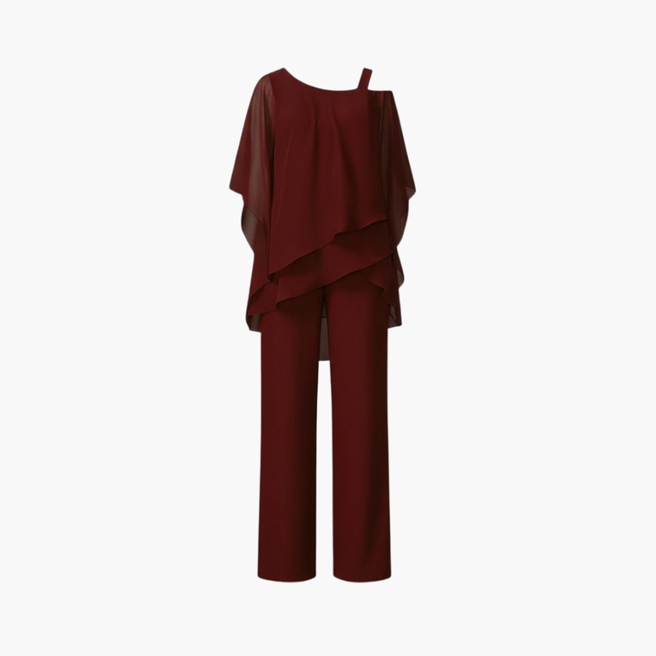 Kvinders Jumpsuit med Kold Skulder og Bred Ben Bukser