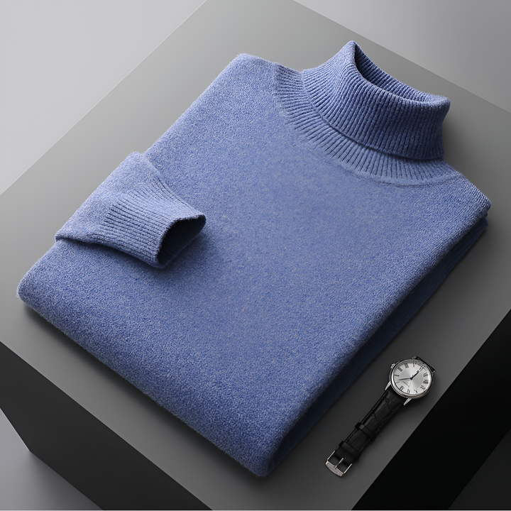 Højkvalitets cashmere-rullekravesweater til mænd