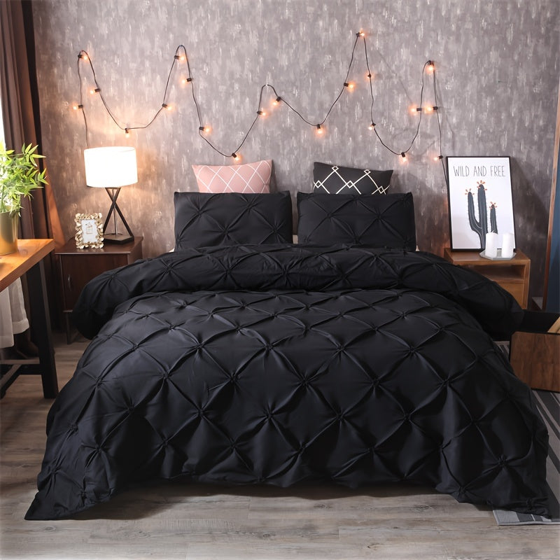 Elegant sengetøjssæt med pintuck-detaljer