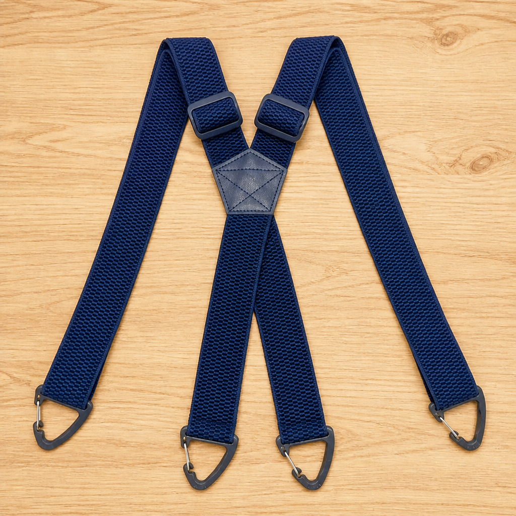Elastiske seler til herrer, 3,8 cm brede med metalclips, X- eller Y-ryg