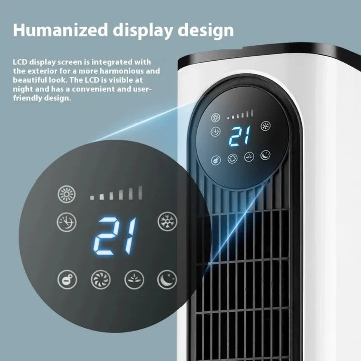 Bladløs tårnventilator med LED-display