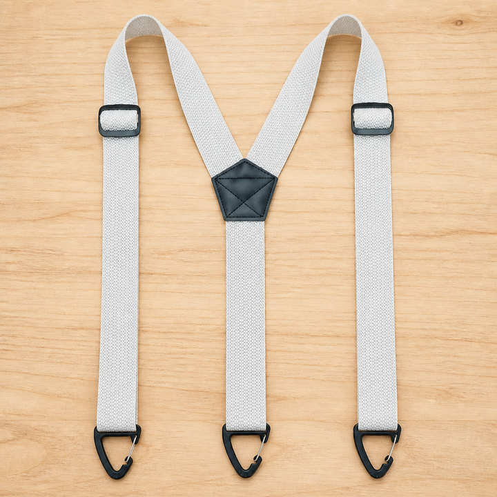 Elastiske seler til herrer, 3,8 cm brede med metalclips, X- eller Y-ryg