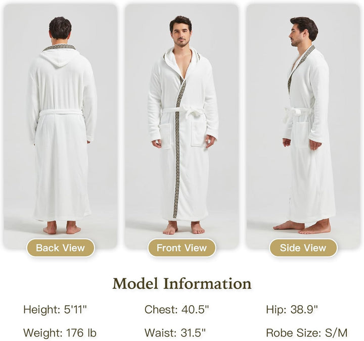 Let fleece-badekåbe til herrer til sommer – James