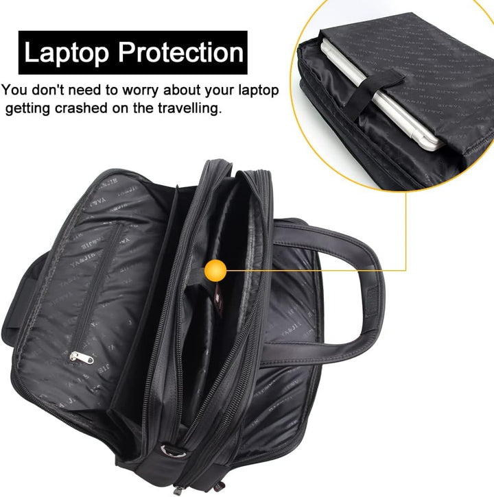 Canvas laptop- og businesstaske til mænd