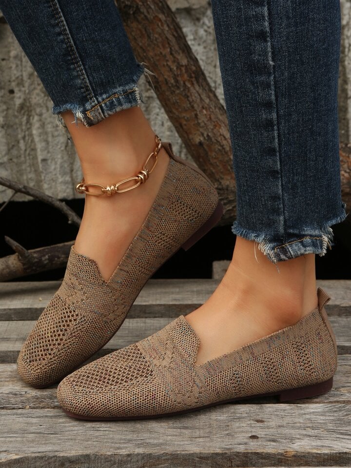 Ortopædiske slip-on-sneakers til damer med blød indersål og åndbart mesh