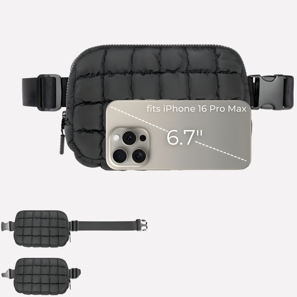Quilted Mini Taske med Ekstra-Lang Rem
