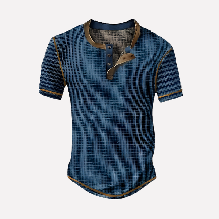 Mænds Waffle Strik Casual T-shirt