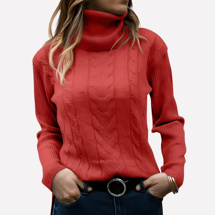 Kvinders Turtleneck Pullover – Afslappet Hverdag Stil