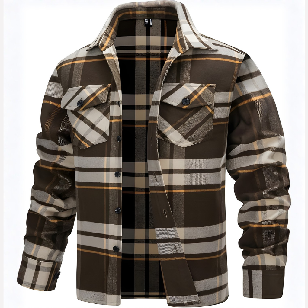 Mænds Plaid Flannel Skjorte