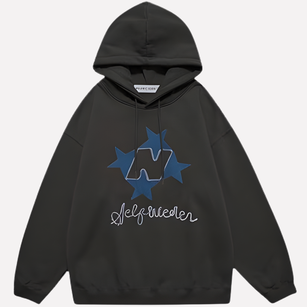 Kvinders Oversized Grafisk Hoodie