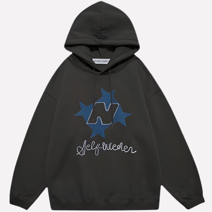 Kvinders Oversized Grafisk Hoodie