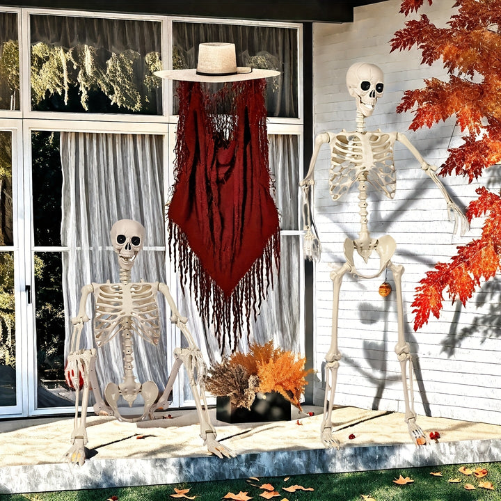 Stort 5,5 ft Halloween-skelet bevægelig udendørs udstillingsfigur