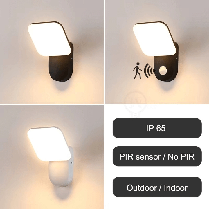 Intelligent LED-væglampe med bevægelsessensor