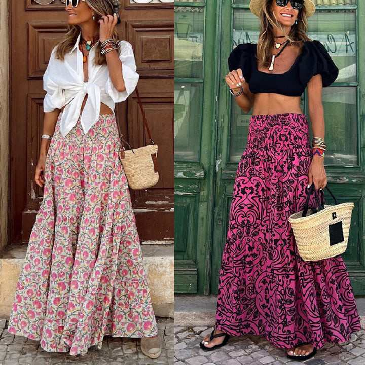 Boheme Maxi Nederdel med Print