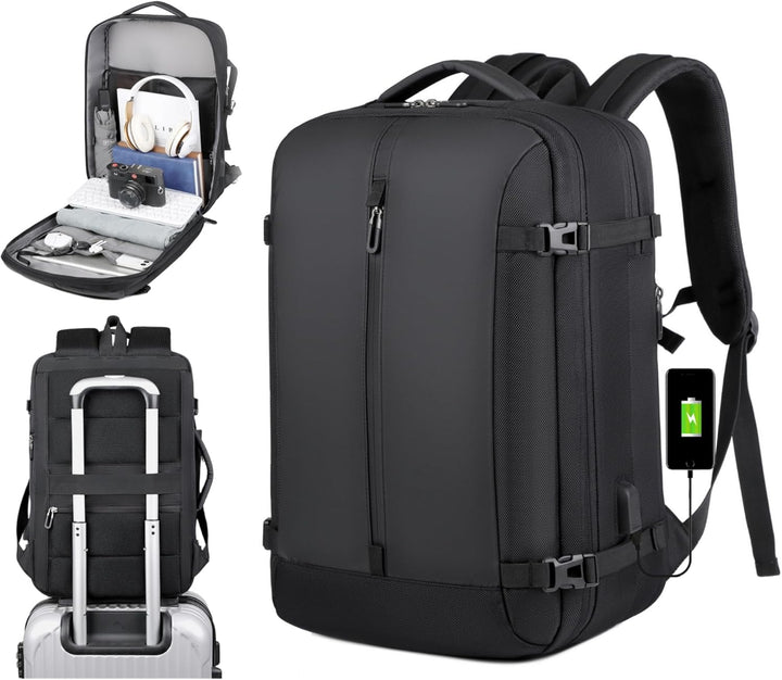 40L udvidelig vandtæt rejserygsæk med USB-port og 17" laptoprum – AirVoyage (Køb 1, få 1 GRATIS-kampagne)