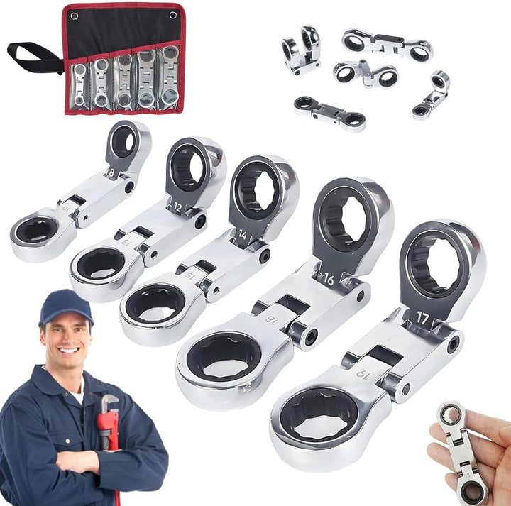 Double Drive Flex-hoved skraldenøgle – Torvex