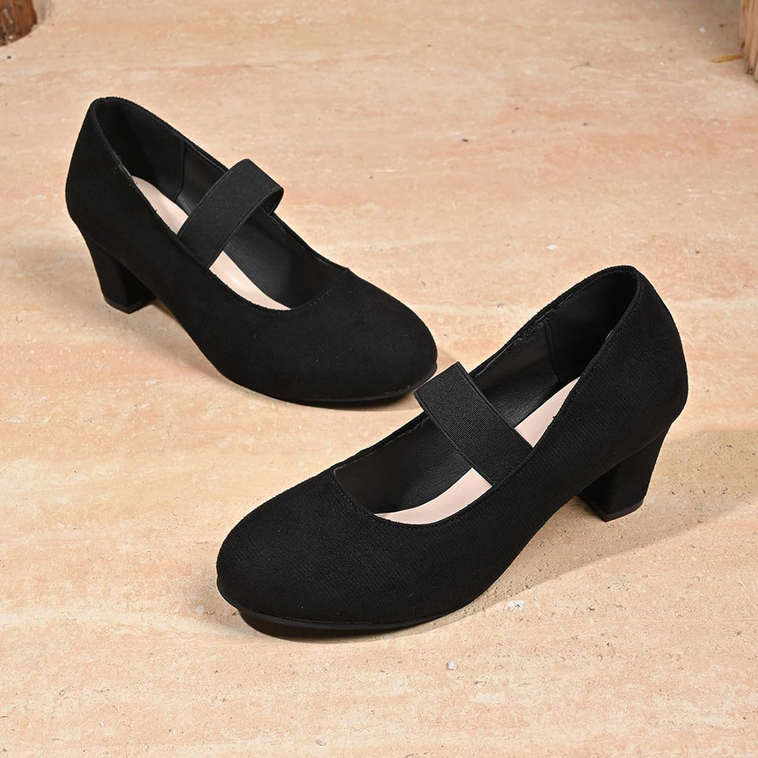 Velourpumps med elastikrem – Amelie Oktoberfest 2026