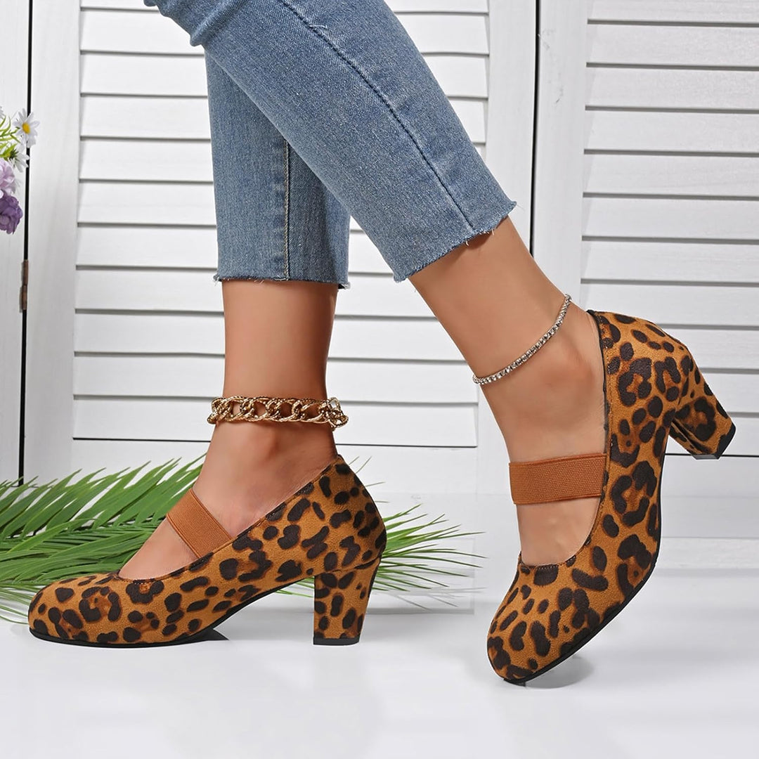 Velourpumps med elastikrem – Amelie Oktoberfest 2026