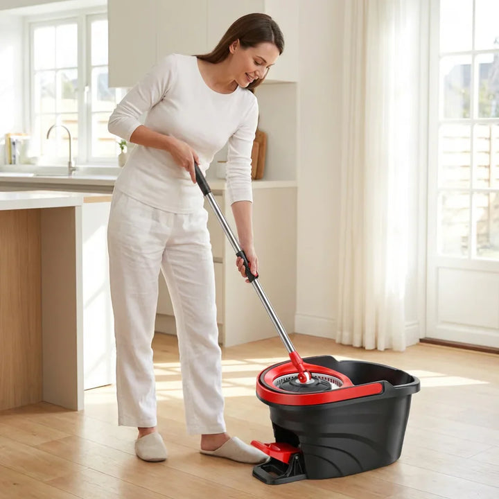 Spin Mop og Spand Rengøringssystem
