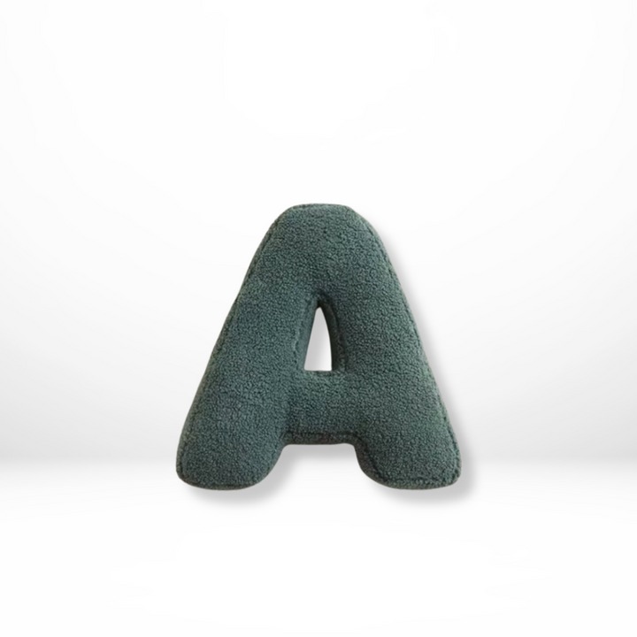Avenia - dekorativ pude i velour med bogstaver fra A til Z