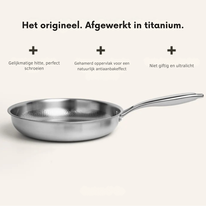 Premium titanium gryde-/pandesæt, 3 dele – Egnet til induktion & naturlig non-stick belægning – 3 pander