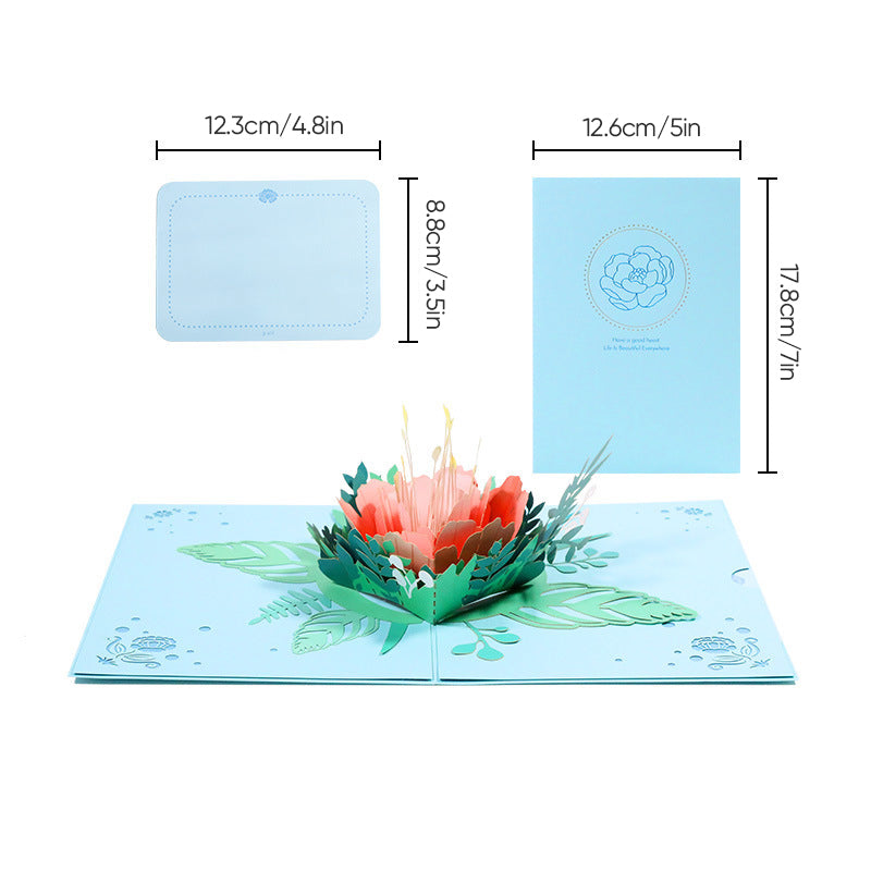Mors Dag-3D-blomsterkort, unik erindring til hende