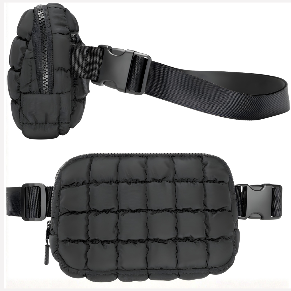 Quilted Mini Taske med Ekstra-Lang Rem