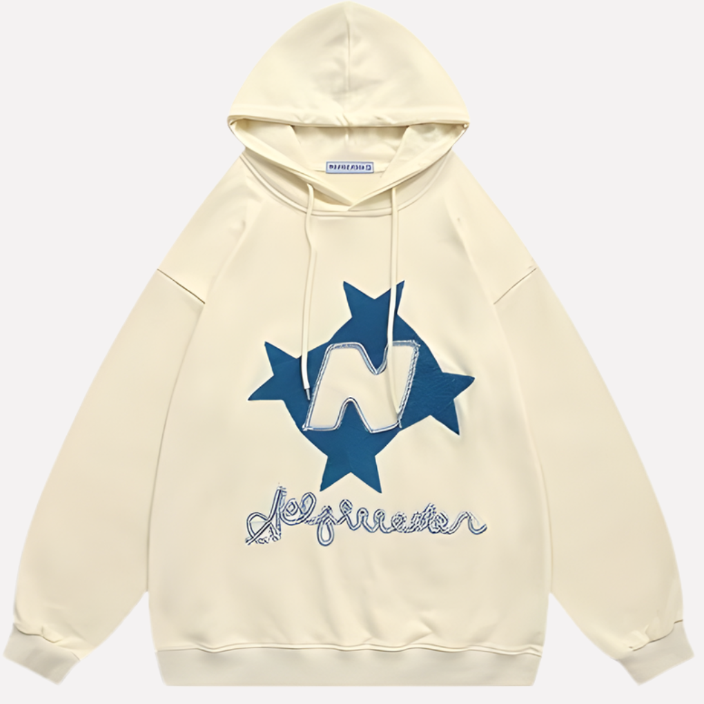 Kvinders Oversized Grafisk Hoodie