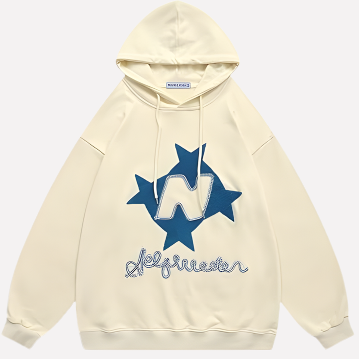 Kvinders Oversized Grafisk Hoodie