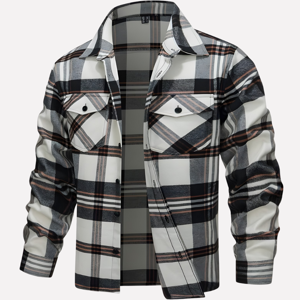 Mænds Plaid Flannel Skjorte