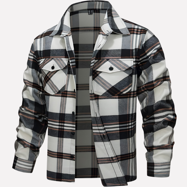 Mænds Plaid Flannel Skjorte