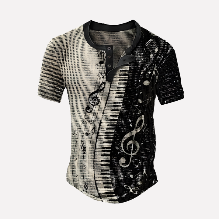 Mænds Waffle Strik Casual T-shirt