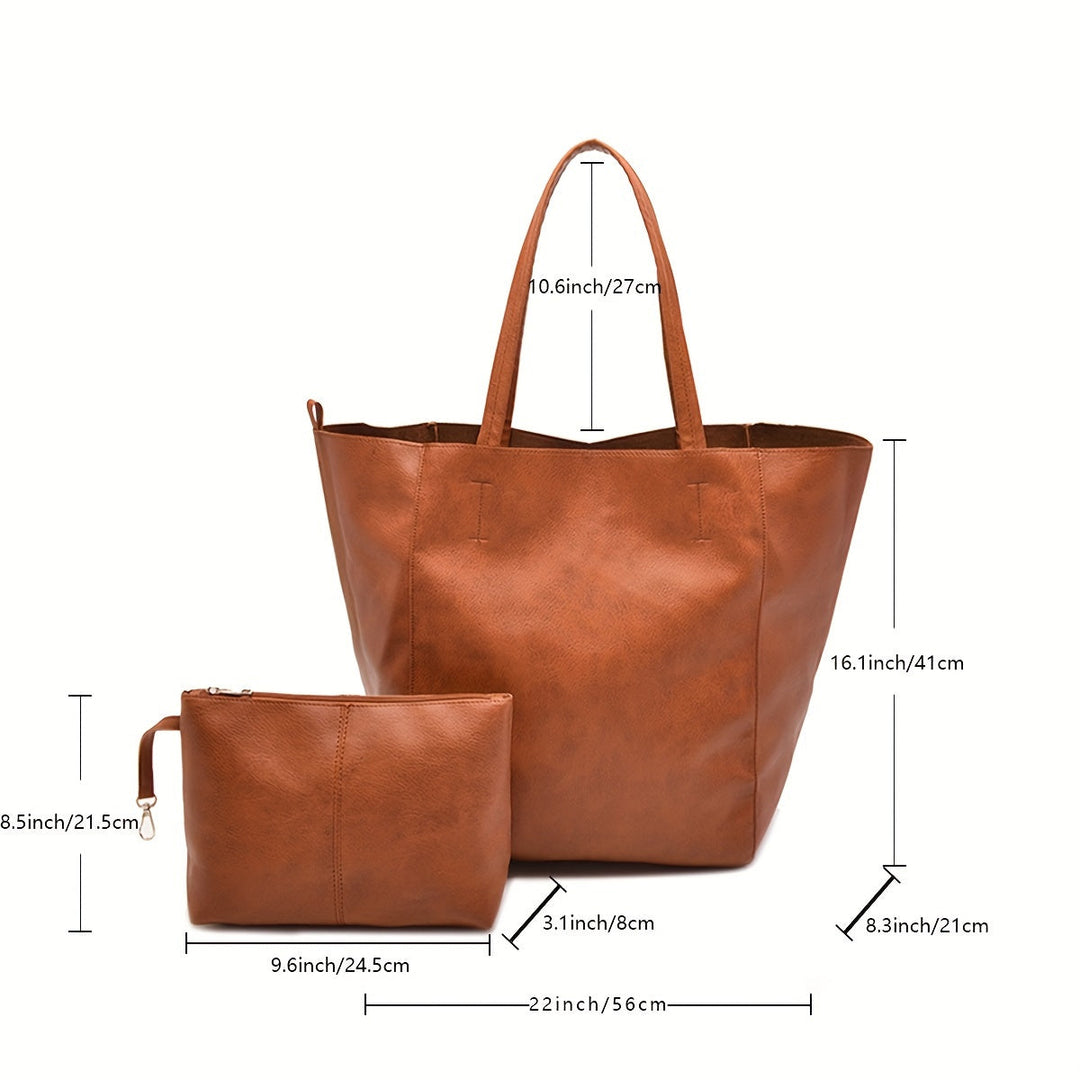 Elegant blød totetaske – praktisk og moderigtig