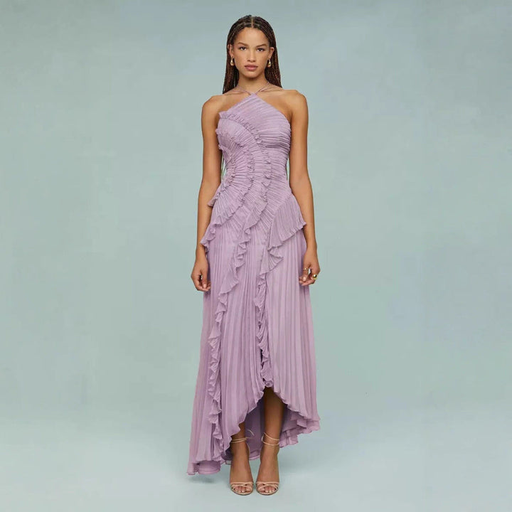 Womens New Fashion Strapless Sexy Backless Slit Tassel Elegant Dress