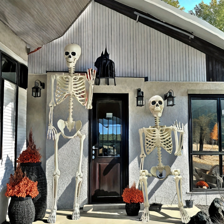 Stort 5,5 ft Halloween-skelet bevægelig udendørs udstillingsfigur