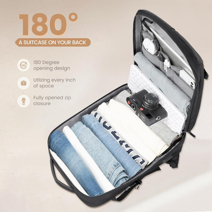 40L udvidelig vandtæt rejserygsæk med USB-port og 17" laptoprum – AirVoyage (Køb 1, få 1 GRATIS-kampagne)