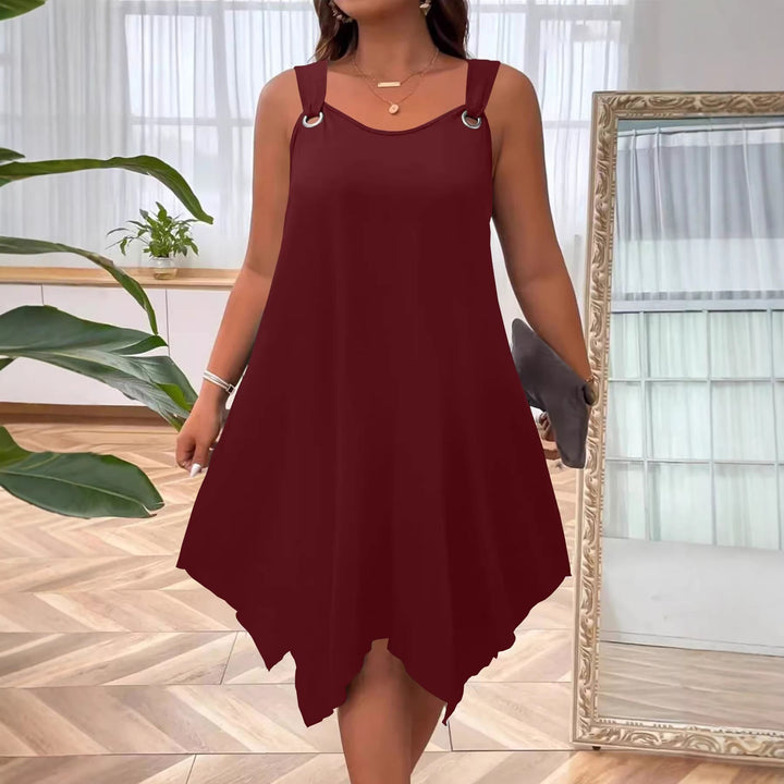 Women's Elegant Round-Neck Sleeveless Casual Dress